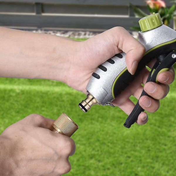 2 Piece Quick Connect Brass Garden Hose, Quick Connect Connectors