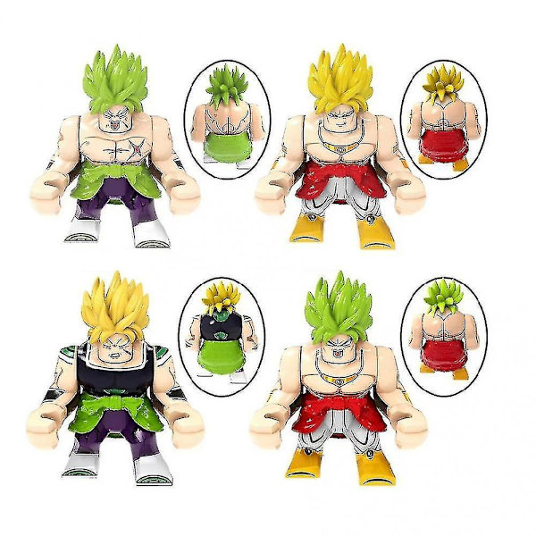 4 stk. Dragon Ball Broli Broli Drenge Samlede Byggeklodser Minifigur Børnelegetøj
