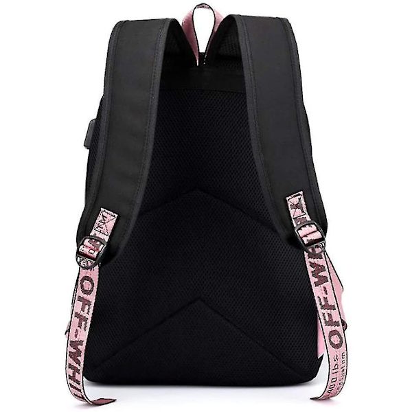 Middle School Student Backpack, B-t-s College Casual Bag Side Configuration Usb Interface And Headphone Jack. (black 2)