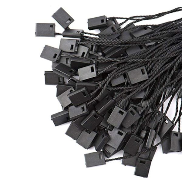 100pcs Nylon String Hang Tag Fasteners Black 1000pcs