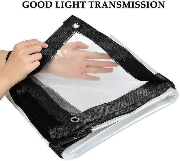 Waterproof Tarpaulin With Eyelets, Transparent, Foldable,2x3m