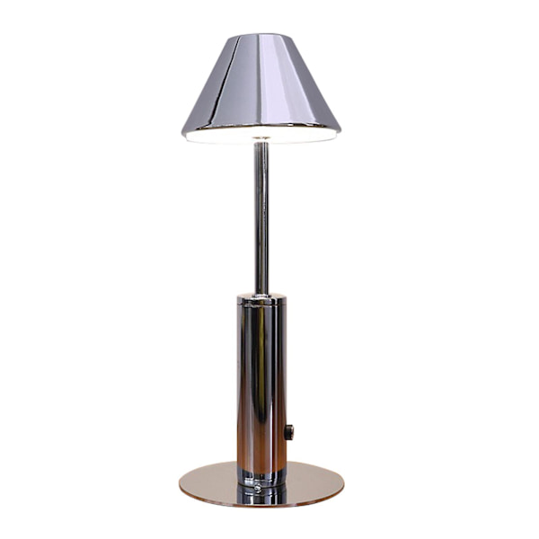 Led Rechargeable Bar Table Lamp Decorative Atmosphere Lamp Three-tone Light Touch Switch Table Lamp Chrome