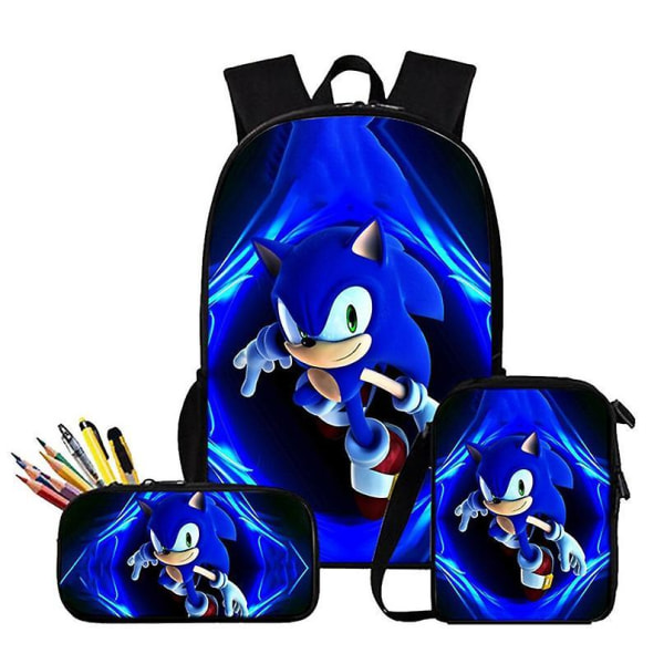 3pcs/set Super Sonic Backpack 3D Printed Set
