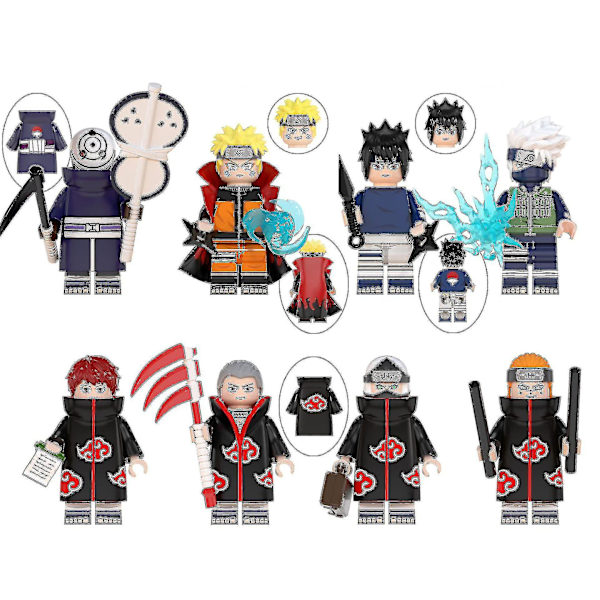 Naruto Building Blocks Toy Japan Anime Figure Confrontation Team Me...