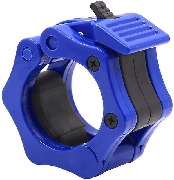 Weight Bar Collars, Locking 2 Inch Barbell Clamps Blue