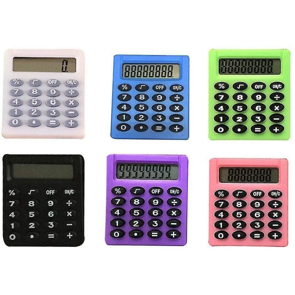 Calculator Pocket Mini Small Protable- School/kids/home/office/nurses- Solar/battery - Basic Fully Functional - 8-digit Display - Parties/gifts/events