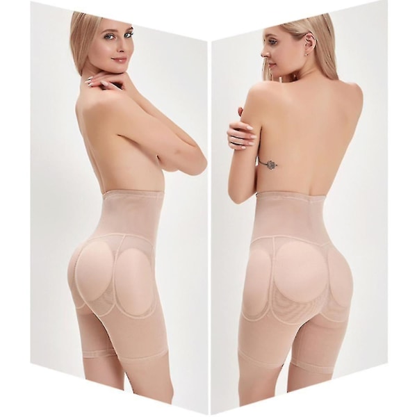 Women Hip And Butt Enhancer, 4 Removable Pads Panties High Waist Trainer Shaper High-waisted Pants Skin Tone XL