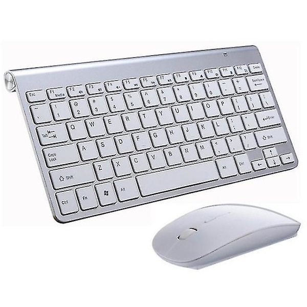 2.4g Wireless Keyboard And Mouse Portable Mini Keyboard And Mouse Combo Set Suitable For Notebook white