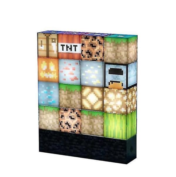 16pcs Minecraft Building Block Light Desk Lamp Splicing Light Stitching Lamp Diy