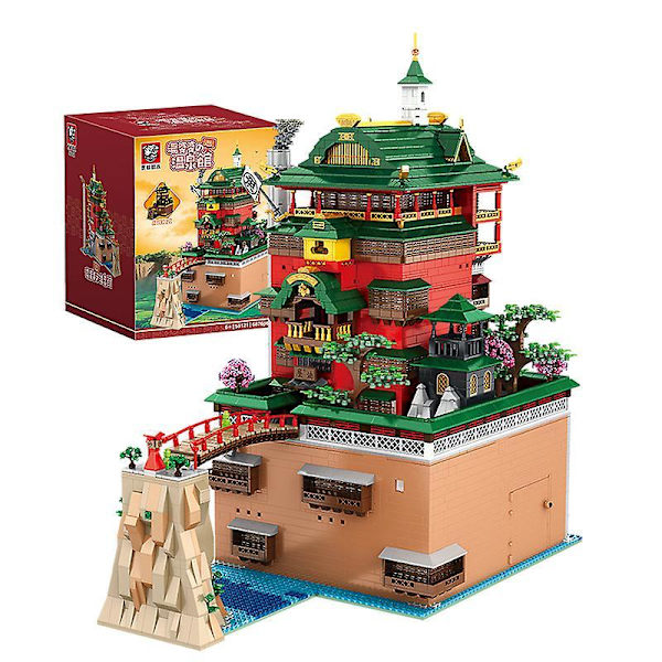 New 5883 Pcs Hero Tower Model Bricks Iron Tower Man Base Building Block Hot Spring House With Led Lights Kids Toys Birthday Giftwith Box
