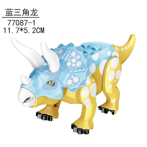 Jurassic Dinosaur Building Blocks Tyrannosaurus Rex Double Crown Dragon Styx Dragon Assembly Toy 8pcs