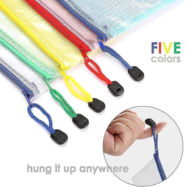 A5 Zip Document Pouch 12 Pcs Folder Package Wallet Document Pouch Folder Bag