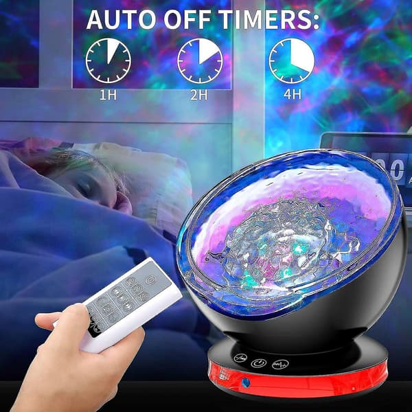 Led Projector Lamp, Kids Ocean Waves Projector Night Light With Remote Control - Ssxjv