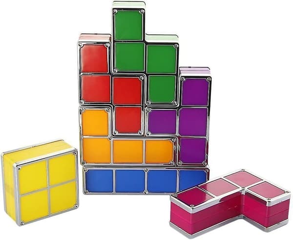 Goods+gadgets Lamp Stackable Led Table Lamp Mood Light Retro Tetris Lamp Lamp Building Blocks
