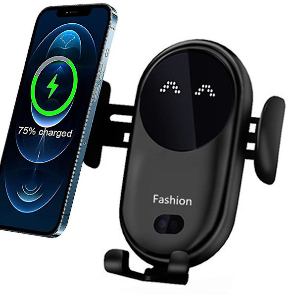 Wireless Car Charger,qi Fast Charging Auto-clamping Car Phone Holder, Air Vent Windshield Dashboard Car Phone Mount,for Iphone Compatible Wi