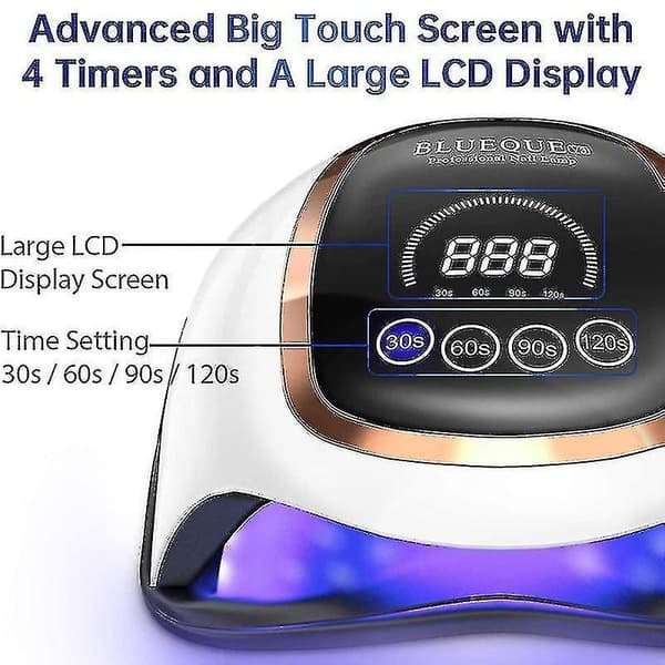168w Uv Led Lamp For Nail Drying Nail Art Lamp With Memory Function Lcd Display