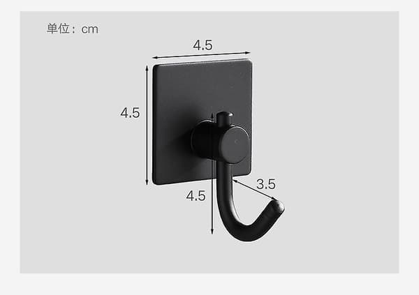 5pcs Adhesive Towel Hook, Stainless Steel Coat Hook
