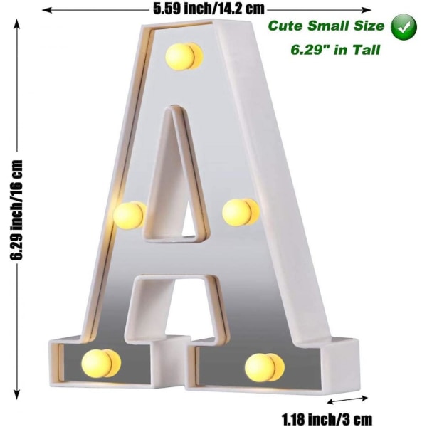 Led Marquee Letter Lights 26 Alphabet Light Up Letters Sign Perfect For Night Light Wedding Birthday Party Christmas Lamp Home Bar Decoration B09 A