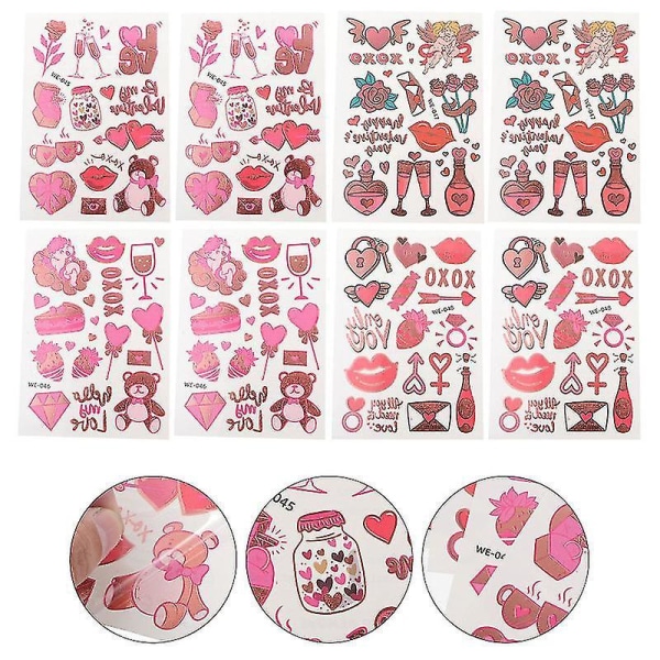 8 Sheets Wedding Couples Temporary Tattoos Adults Temporary Tattoos Stickers