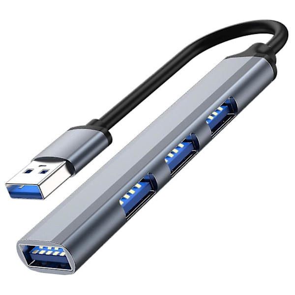 Docking Station 4 Ports High Speed Portable Usb 2.0/3.0 5gbps Usb Hub Splitter Expander For Computer Grey USB