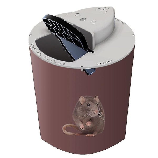 Reusable Smart Mouse Rat Trap Plastic Flip Slide Bucket Lid Humane Or Lethal Trap Door Style Multi Catch White
