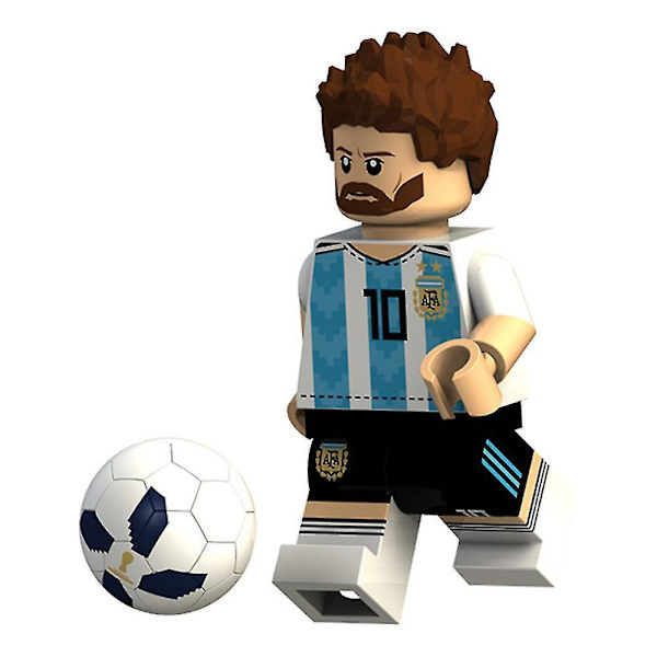 8pcs/set Football Player Building Blocks Super Star Minifigures Toy