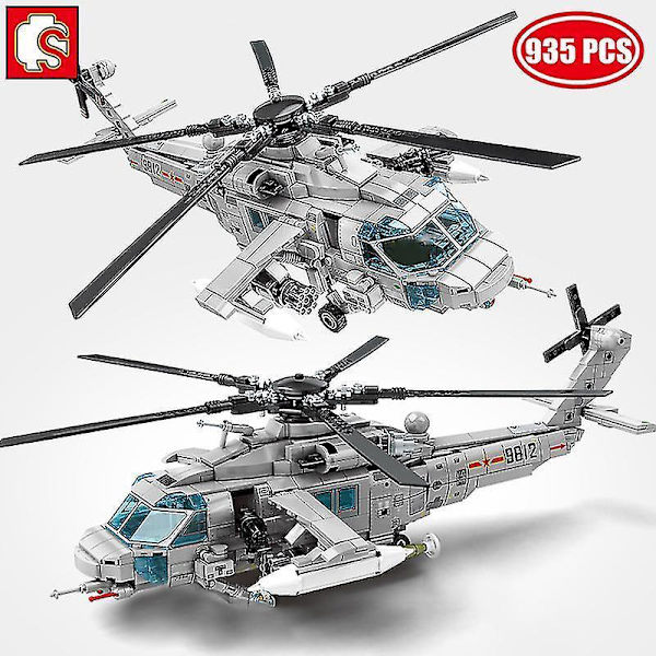 Sembo Swat Police Technical Armed Helicopter Building Blocks Model Military Stem Kit Ww2 Aircraft Bricks Diy Toys For Boys Adultno Original Box