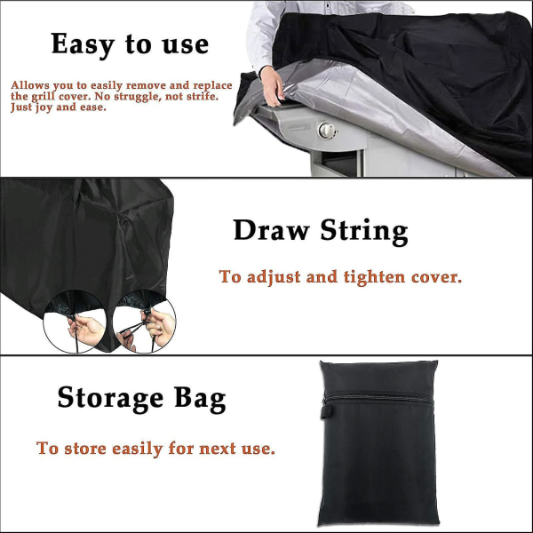 5 Sizes Waterproof Bbq Grill Cover 145*61*117cm