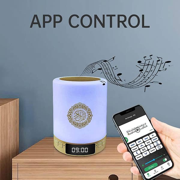 Bluetooth Quran Speaker Led Night Light App Control Azan Clock Loudspeaker