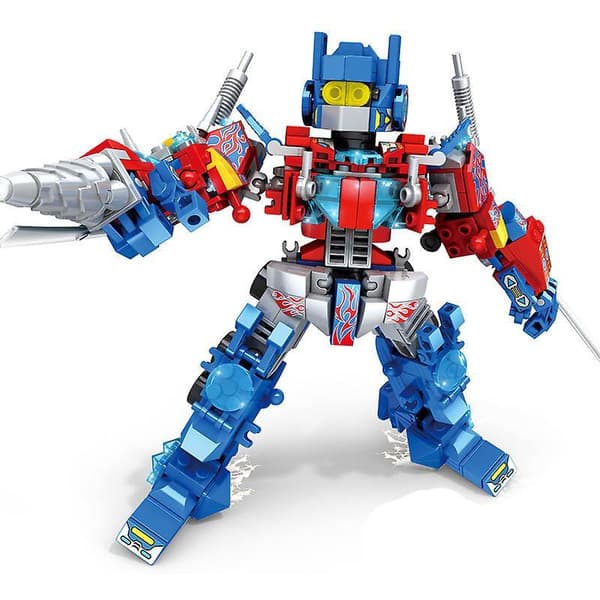 4 In 1 Small Particle Assembly Building Blocks King Kong Deformation Robot Small Particle Assembly Building Blocks