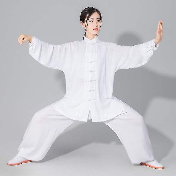Men's And Women's Soft Cotton Tai Chi Clothes, Kung Fu Martial Arts Clothes black XL