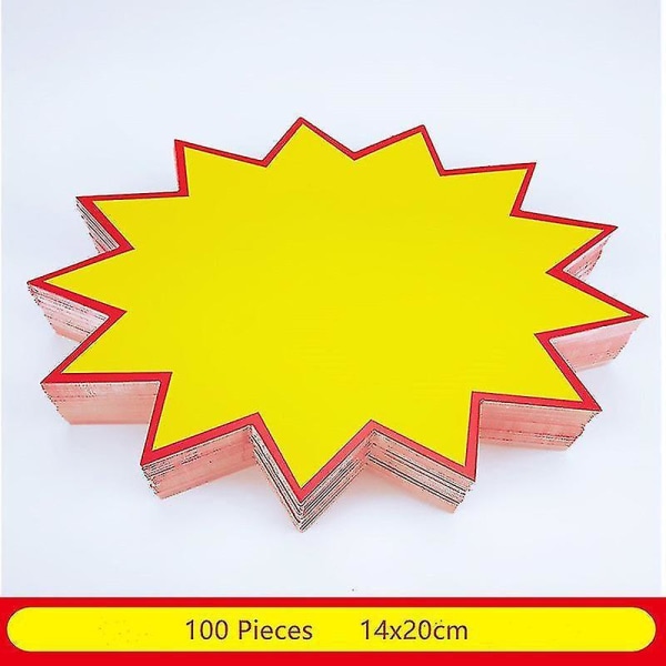 100 Pieces Explosion Price Tag Cardboards Advertising Signage Merchant Name Tag For Price Display Paper