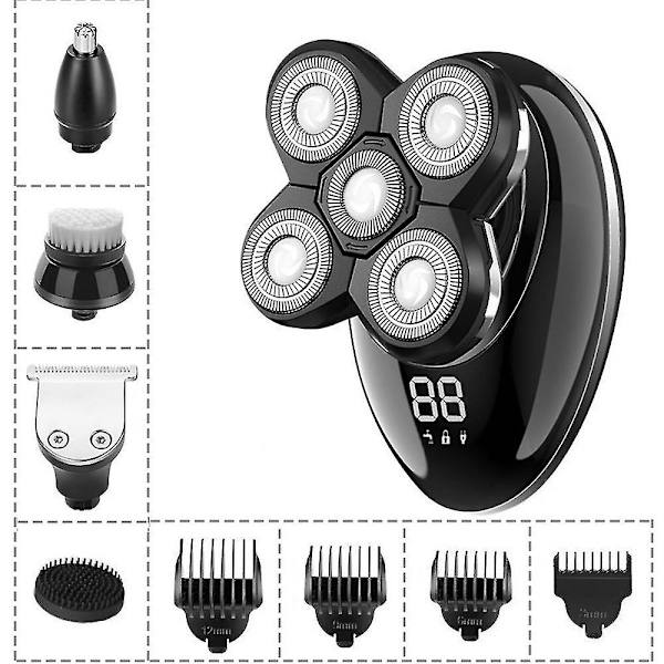 Rotary Razor For Men Electric Shaver Wet & Dry Razor Ipx7 Waterproof 4d Electric Beard Trimmer Precision Trimmer Led Display