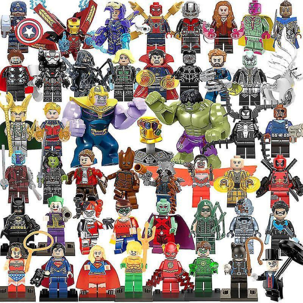 48pcs Superhero Figures Set Avengers Infinity War Minifigures Kids Toys Birthday Party Gifts