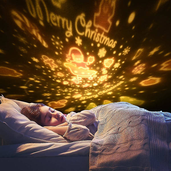 2022 New Night Light Children's Light Star Projector 360 Music Rotary Night Light + Timer + Remote Control + 6 Colors