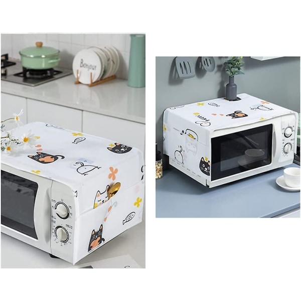 Microwave/multi-function Oven Dust Proof Cover Grease Cover With Pocket Kitchen Protector(feather Pattern)