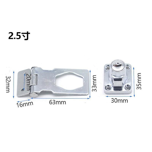 Punch-free With Lock Drawer Locks Letter Box Locker Double Door Cabinet Lock Office Cabinet Security Combination Lock 2.5inch