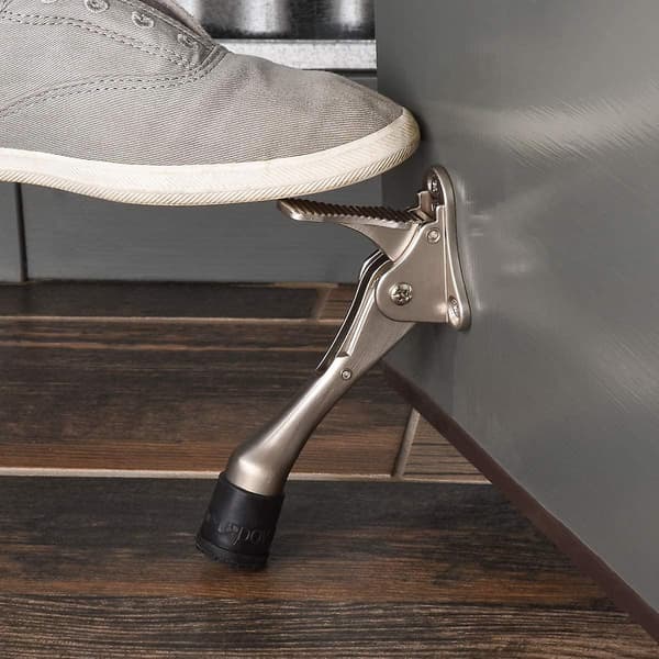 2pcs 10 Cm Kick Door Stop, Satin Nickel silver