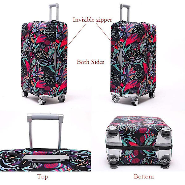 Luggage Cover Washable Suitcase Protector Anti-scratch Suitcase Cover Fits 18-32 Inch(autumn Leaves, S) COLOR17 L