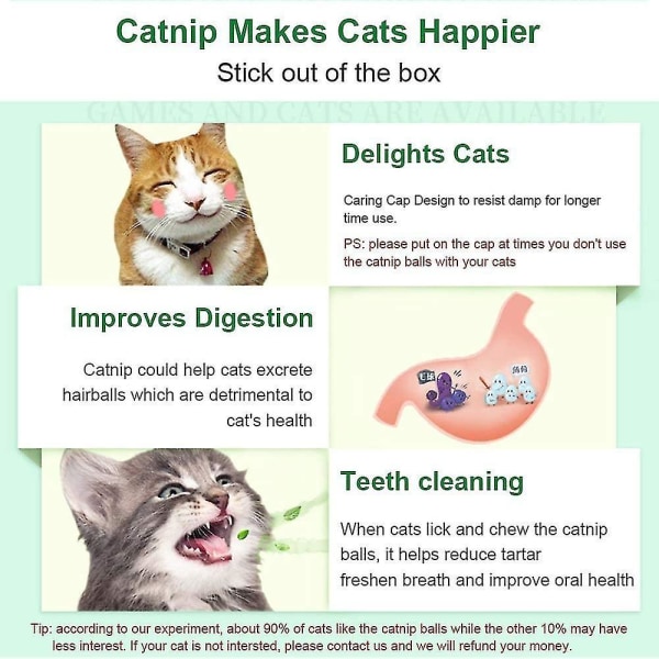 3 Silvervine Catnip Balls, Edible Kitty Toys For Cats Lick, Safe Healthy Kitten Chew Toys, Teeth Cleaning Dental Cat Toy, Cat Wall Treats