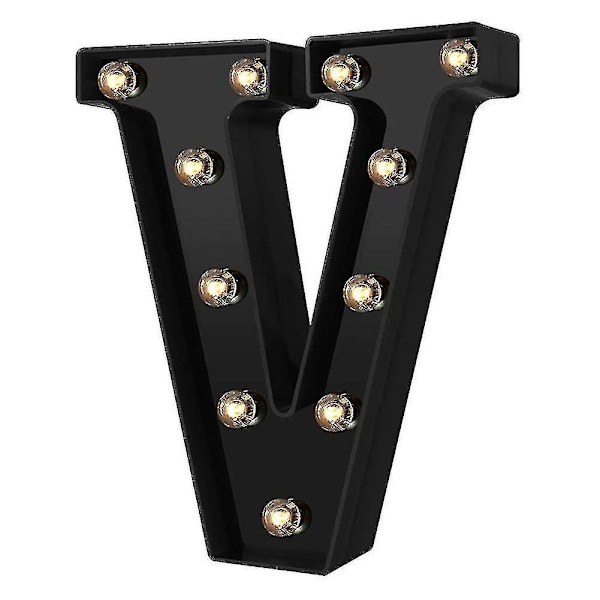 Nydesignet LED Bogstav Lys 26 Alfabet Sorte Dekorative Marquee Lamper Til Bryllupsfest V