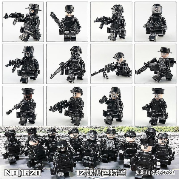 Set Of 18 Minifigures Military Series Villain Mini Figures Building Block Toys