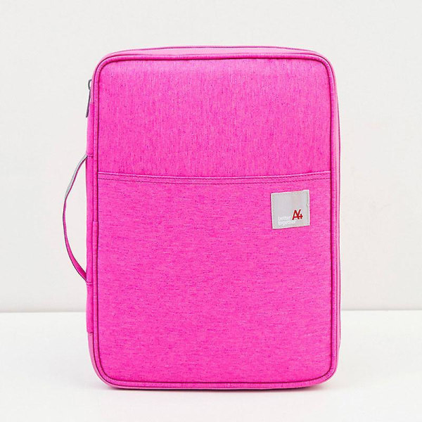 Waterproof Oxfored A4 File Folder Document Bag Business Briefcase Storage Bag For Notebooks Pens Pad Computers Student Gift Rose