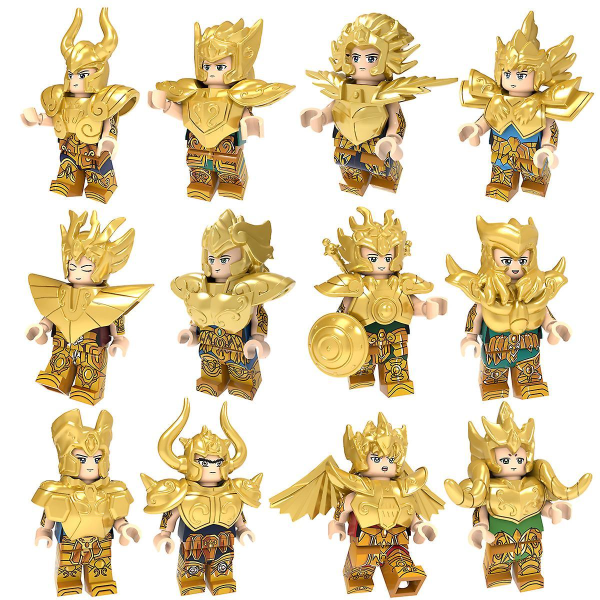 12 Pack Saint Seiya Minifigure Set Mini Action Figure Toys Kids Toy For Birthday Party Xmas Gift