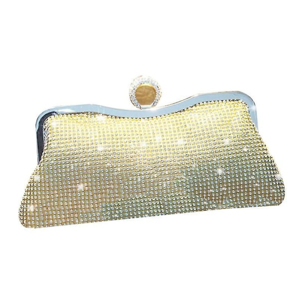 Women Evening Shoulder Bag Bridal Clutch Party Prom Wedding Crossbody Handbag Purse Gold