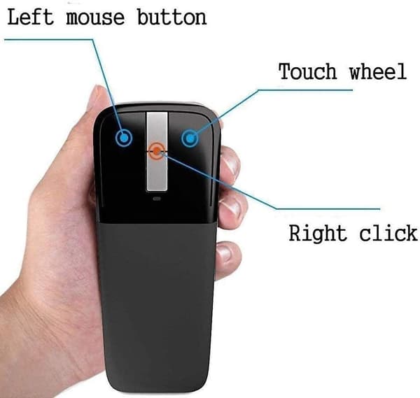 Mouse,arc Mouse,folding Mouse,  Wireless Mouse With Nano Receiver, Lower Noise, Portable Mobile Optical Mouse Arc Suitable For Notebook, Computer, Lap