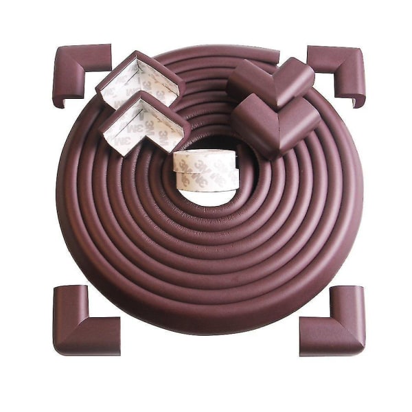 Tritina Corner And Edge Guards ,14ft (4.3m) [ 13ft Edge Cushion + 8 Corner Brown