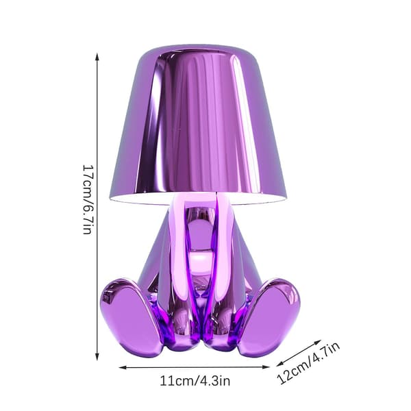 Little Golden Man Led Table Lamp Touch Control Dimmable Creative Iron Resin Desk Light Bedside Lamp Light Multicolor Mr WHAT