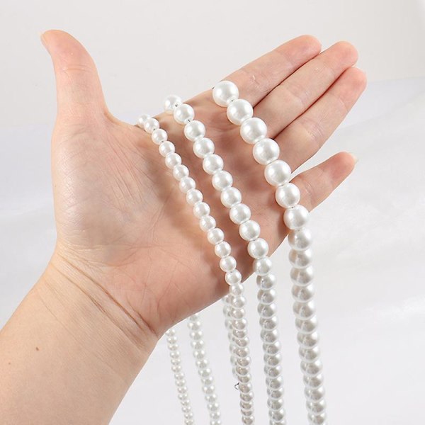 2022 New Fashion Imitation Pearl Men Necklace Simple Classic Width 6/8 50cm 10mm