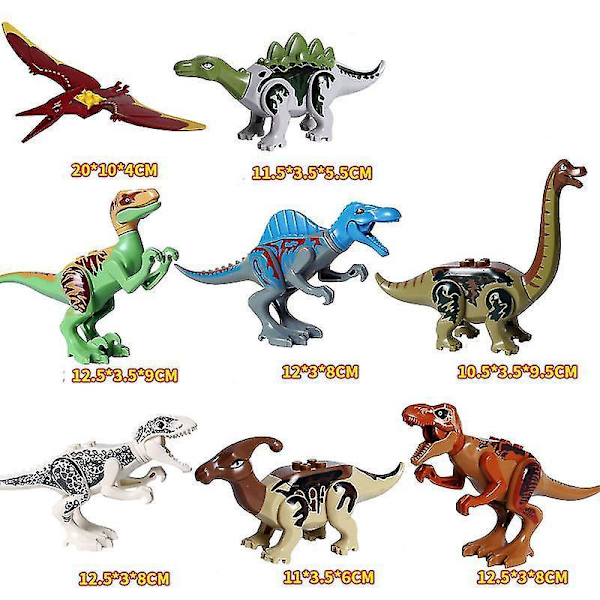 8pcs Dinosaur Tyrannosaurus Assembling Building Blocks Mini Toy